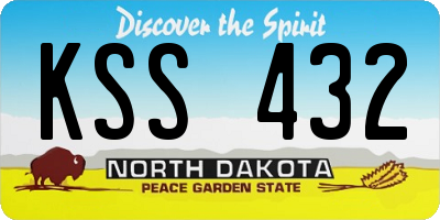 ND license plate KSS432