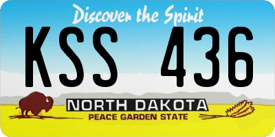 ND license plate KSS436