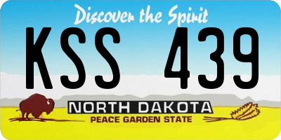 ND license plate KSS439