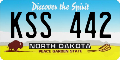 ND license plate KSS442