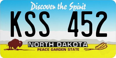 ND license plate KSS452