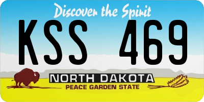 ND license plate KSS469