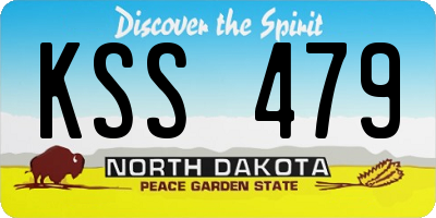 ND license plate KSS479