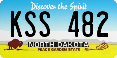 ND license plate KSS482