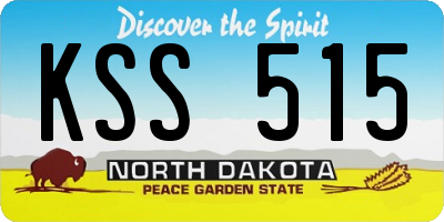 ND license plate KSS515