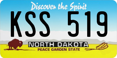 ND license plate KSS519
