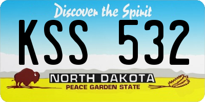 ND license plate KSS532