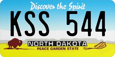 ND license plate KSS544