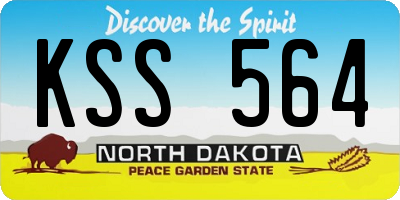 ND license plate KSS564