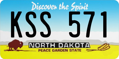 ND license plate KSS571