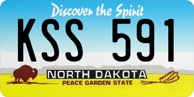 ND license plate KSS591