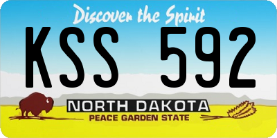 ND license plate KSS592