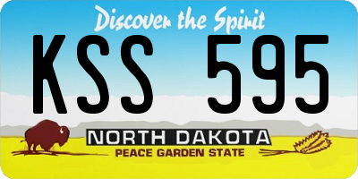 ND license plate KSS595