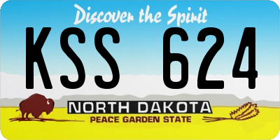 ND license plate KSS624
