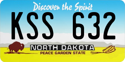 ND license plate KSS632