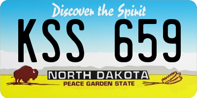 ND license plate KSS659