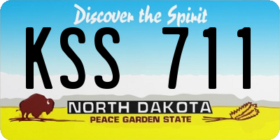 ND license plate KSS711