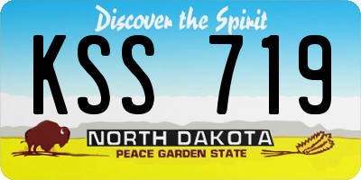 ND license plate KSS719