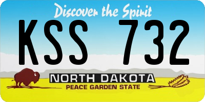 ND license plate KSS732