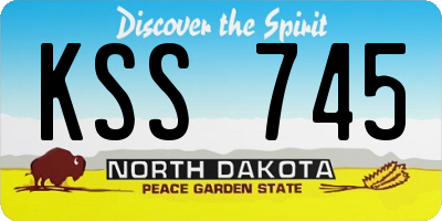 ND license plate KSS745