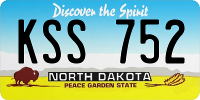 ND license plate KSS752