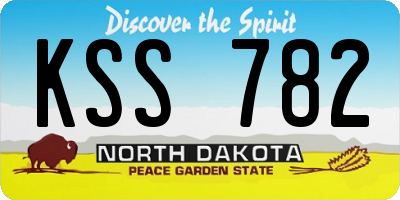 ND license plate KSS782