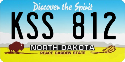 ND license plate KSS812