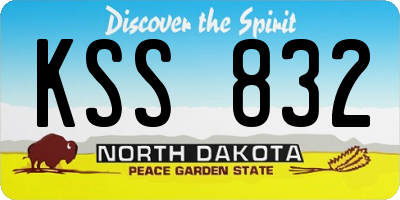 ND license plate KSS832