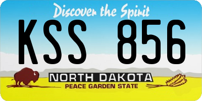 ND license plate KSS856
