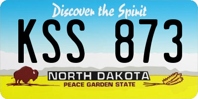 ND license plate KSS873
