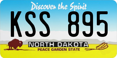 ND license plate KSS895