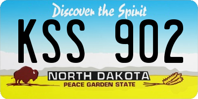 ND license plate KSS902