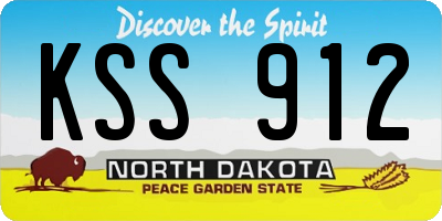ND license plate KSS912