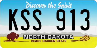 ND license plate KSS913