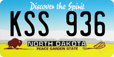 ND license plate KSS936