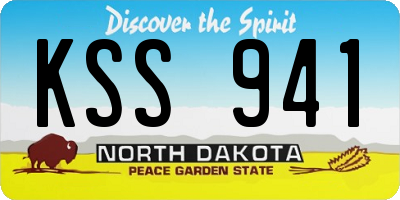 ND license plate KSS941