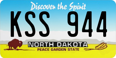 ND license plate KSS944