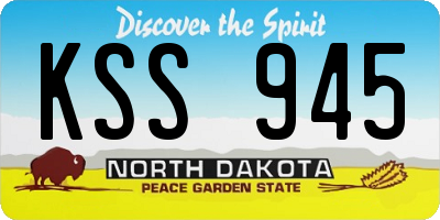 ND license plate KSS945