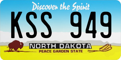 ND license plate KSS949