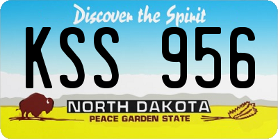 ND license plate KSS956