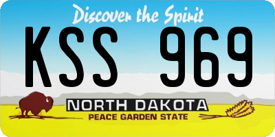 ND license plate KSS969