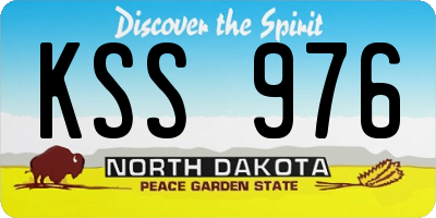 ND license plate KSS976