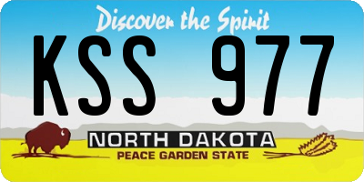 ND license plate KSS977