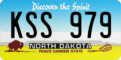 ND license plate KSS979