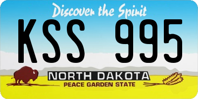 ND license plate KSS995