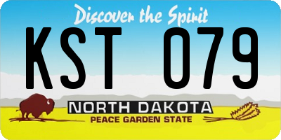 ND license plate KST079