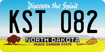 ND license plate KST082