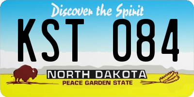 ND license plate KST084