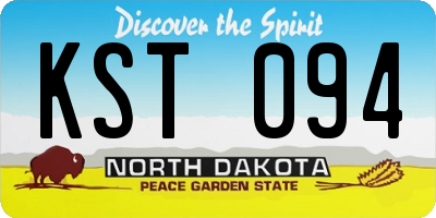 ND license plate KST094