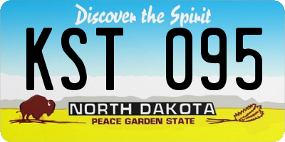 ND license plate KST095